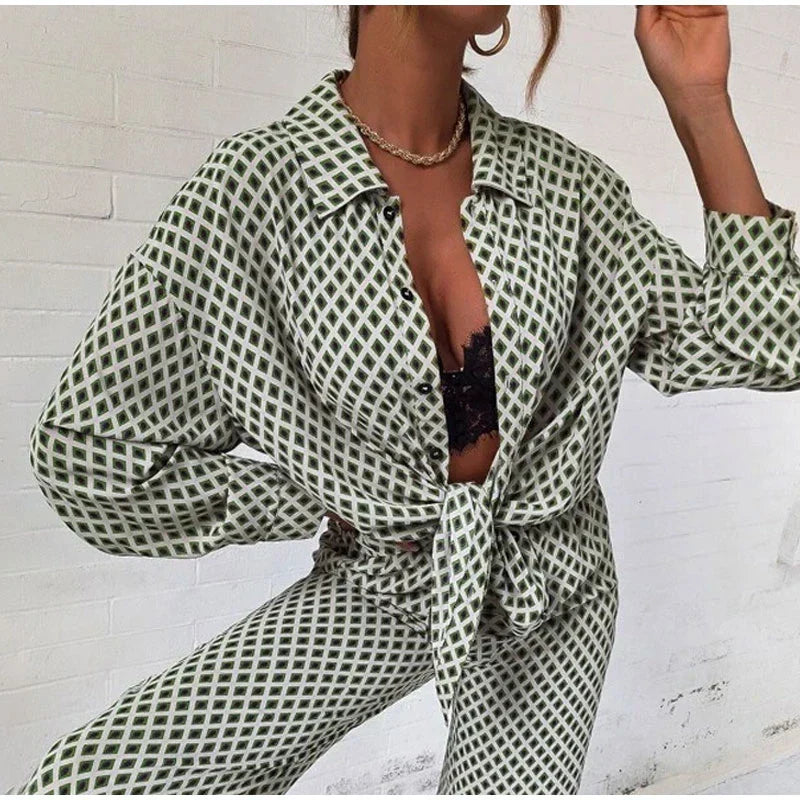ANABELLA™ CONJUNTO DOS PIEZAS CAMISA + PANTALON